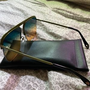 Large Sunglasses Green Blue Shades